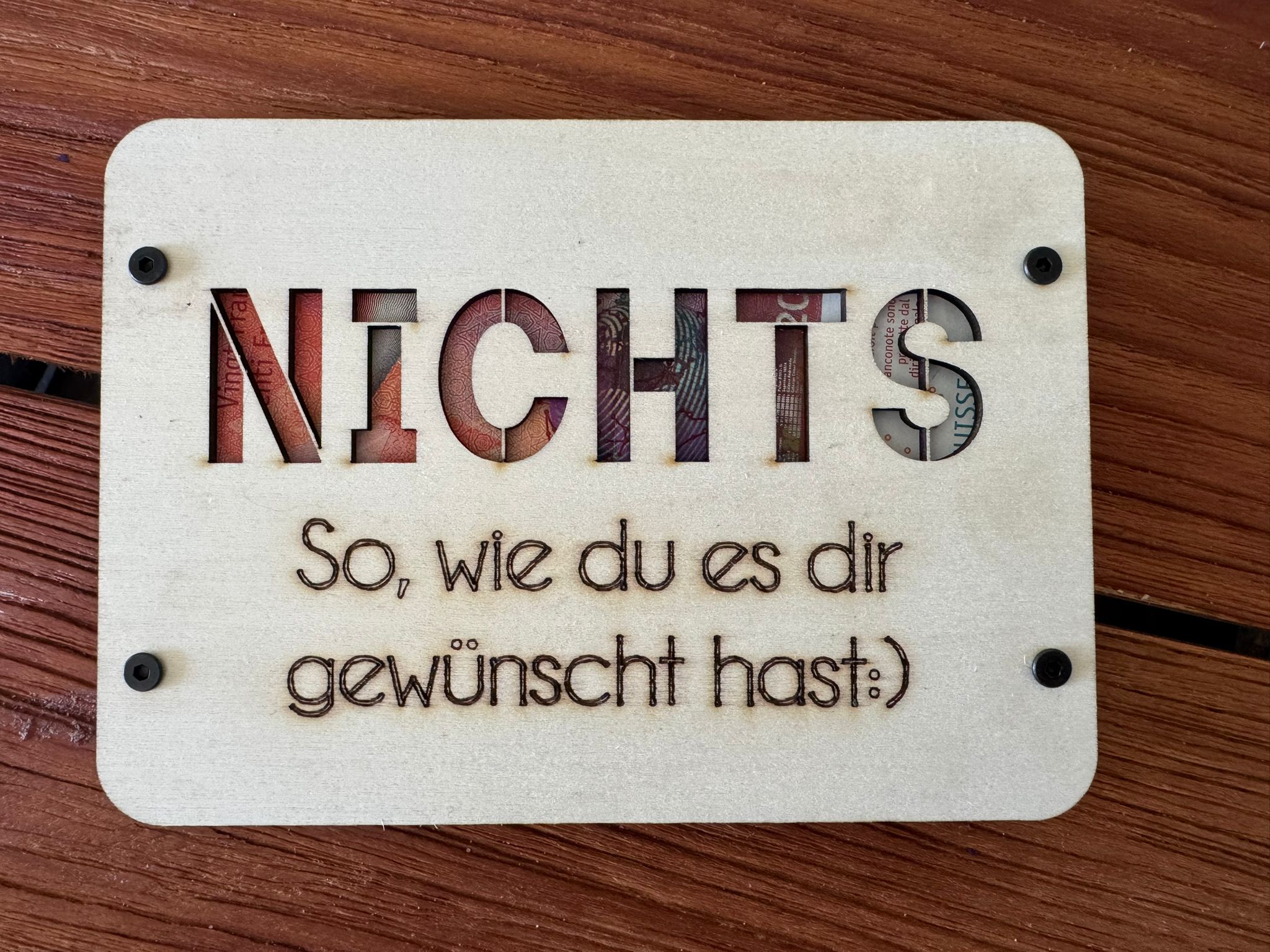 Geschenk Verpackung Nichts