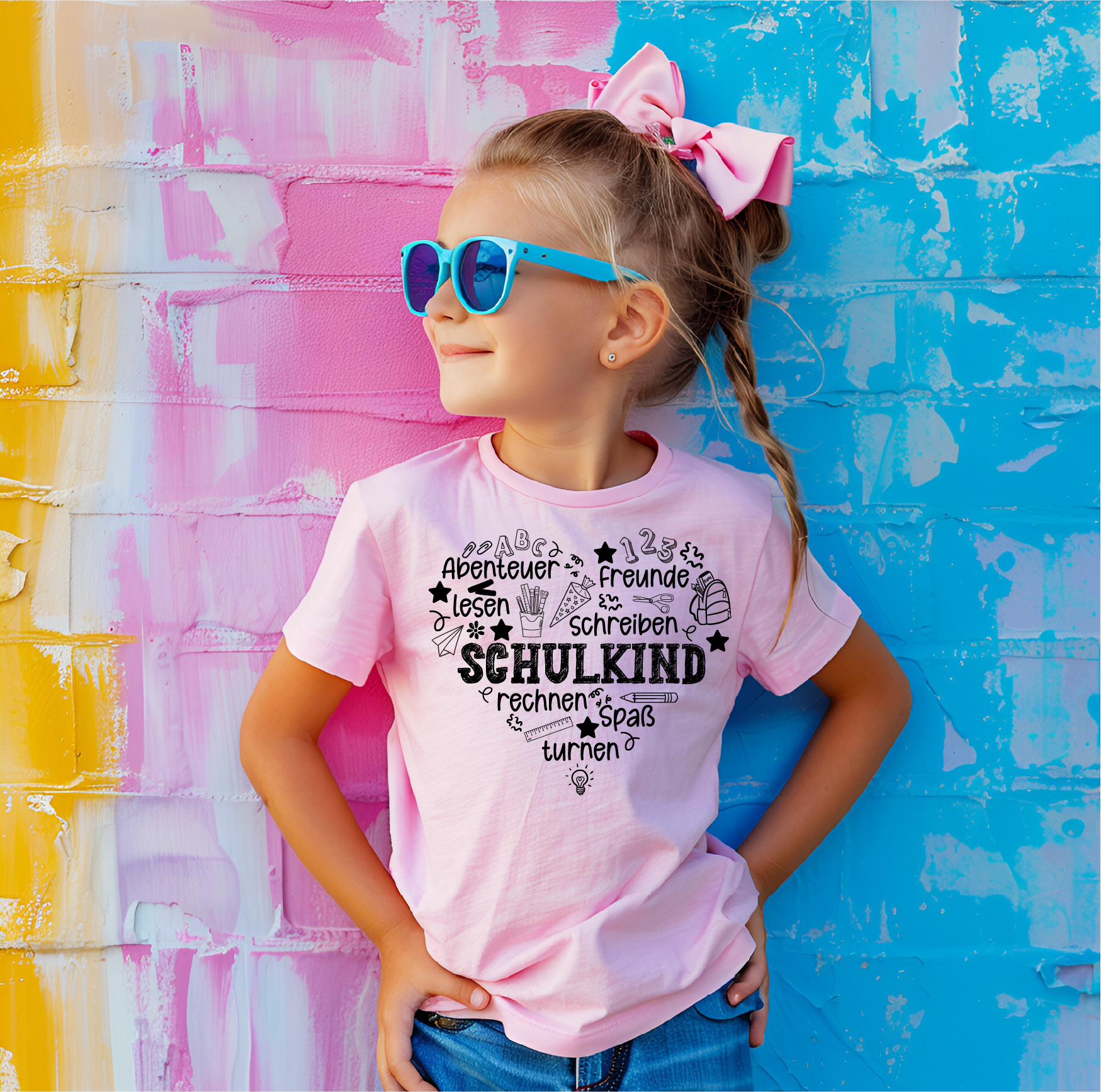 Schulkind Herz T Shirt