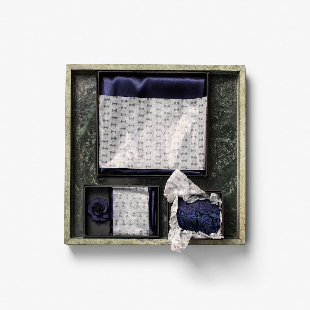 Solid Hankie & Lapel Pin Herren