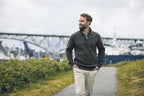 Herren Hoody mit halbem Reisverschluss