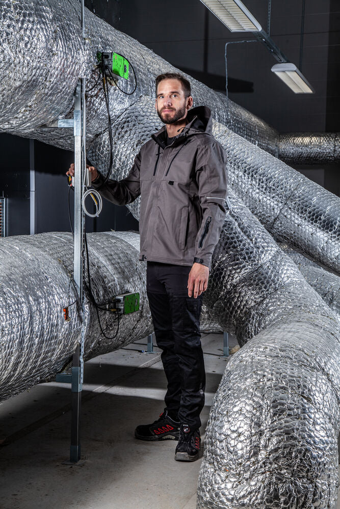 Gefütterte Herren 3-LAGIGE SOFTSHELL JACKE