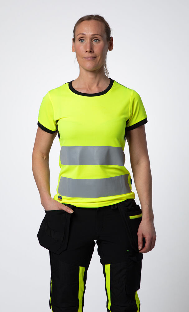 DAMEN T-SHIRT EN ISO 20471 KL. 2