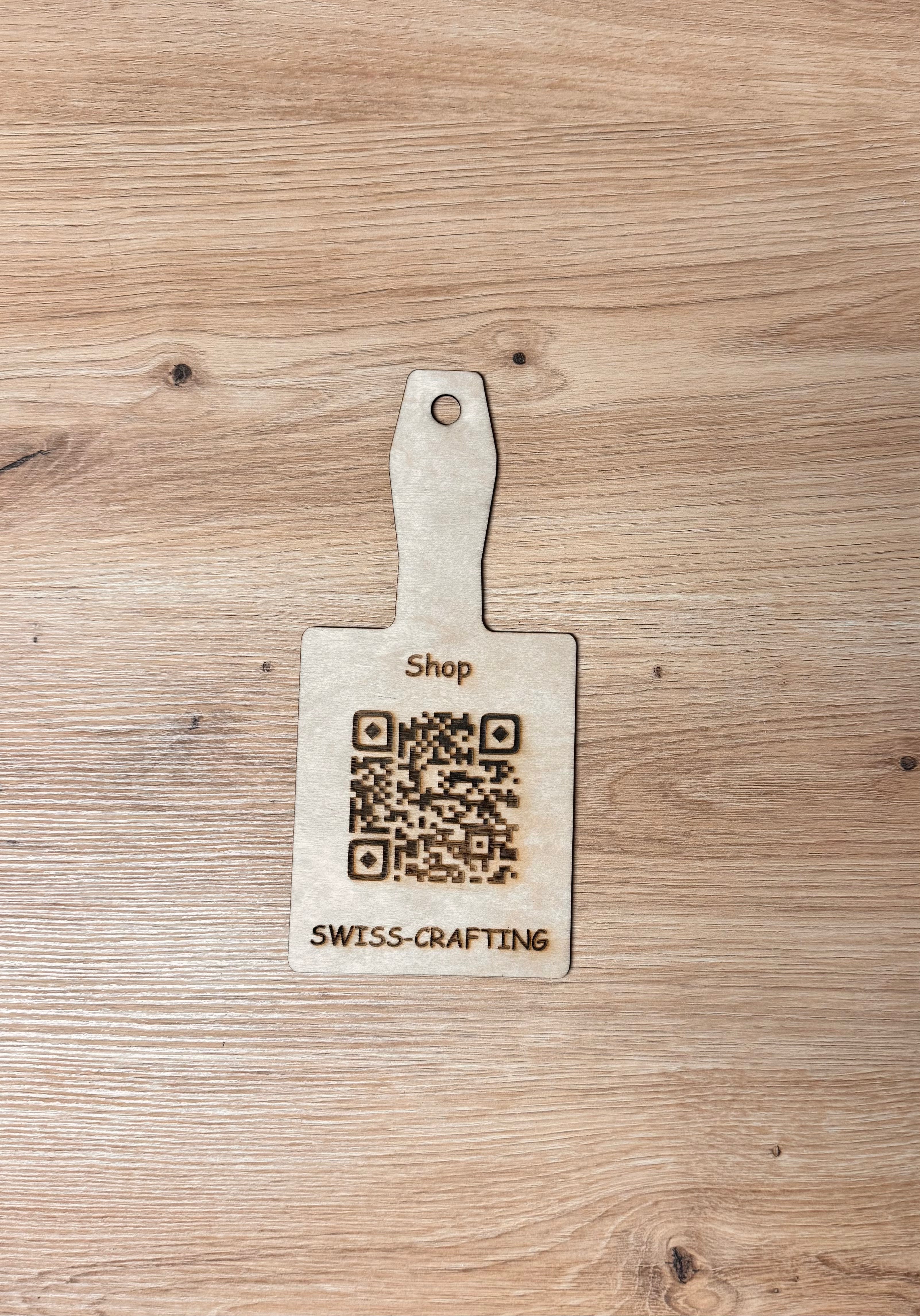 Twint oder Shop Url  Ständer aus Holz