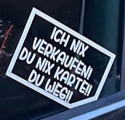 Nix verkaufen Kleber