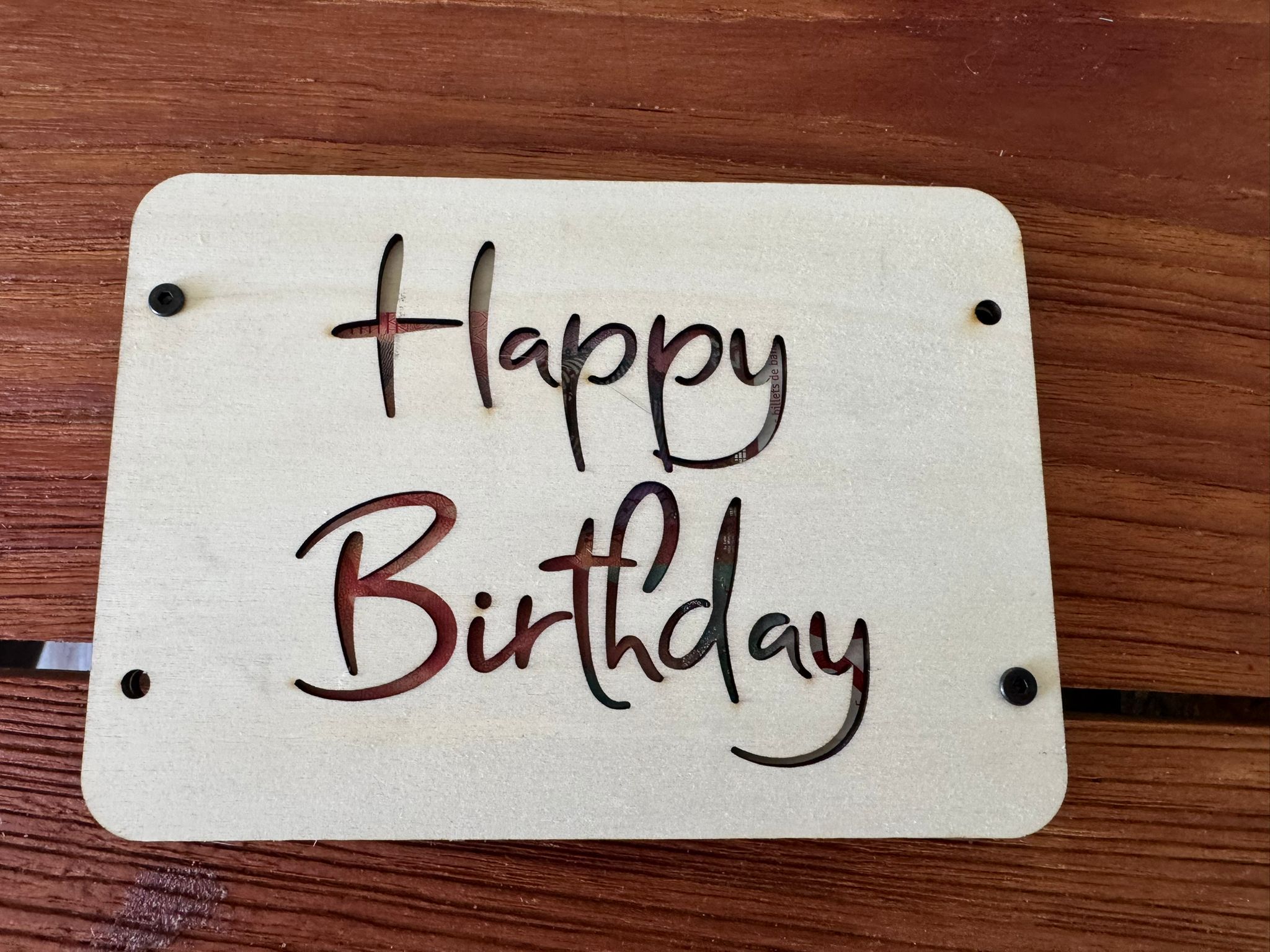 Geschenk Verpackung Happy Birtdhay - schnörkel Schrift