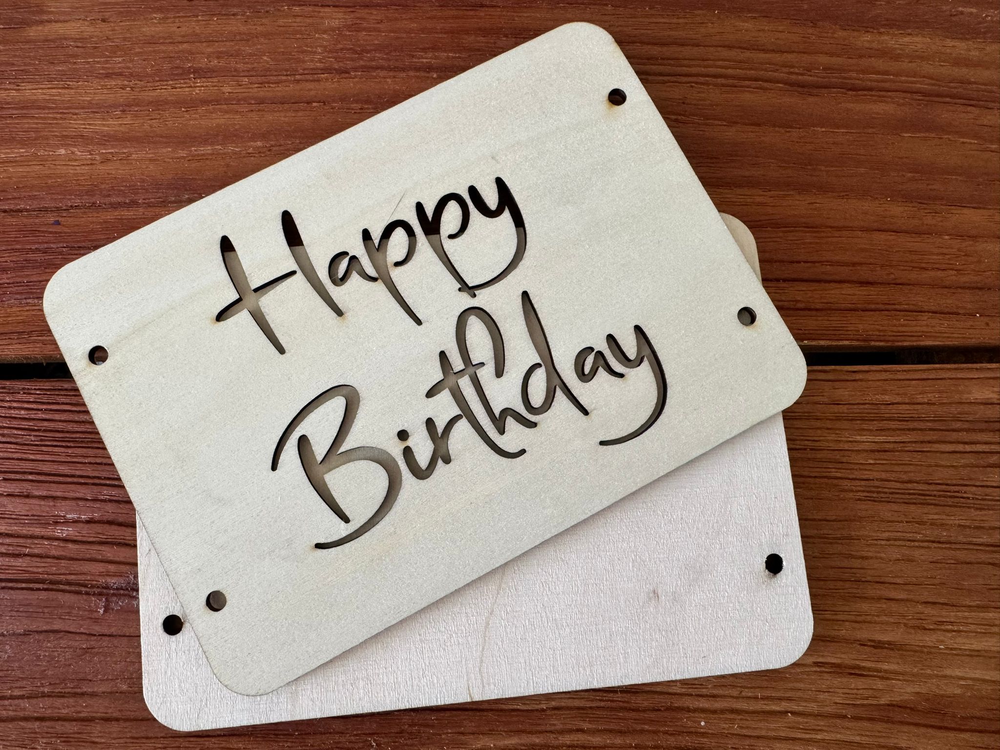 Geschenk Verpackung Happy Birtdhay - schnörkel Schrift