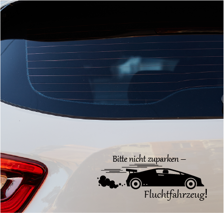 „Bitte nicht Zuparken“-Kleber!